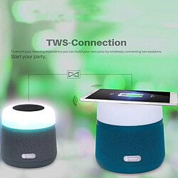 Wewoo Enceinte Bluetooth Haut-parleur sans fil de charge multifonction avec lumière d'atmosphère, fonction d'appel mains libres, carte TF soutien, USB & FM et AUX (Gris) pas cher