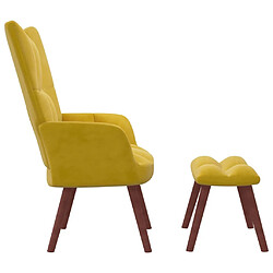 Avis Maison Chic Chaise de relaxation | Fauteuil relax avec repose-pied Jaune moutarde Velours -GKD63380