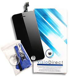 Ecran complet pour iPhone 5S noir vitre tactile + ecran LCD sur chassis + outils -Visiodirect- 