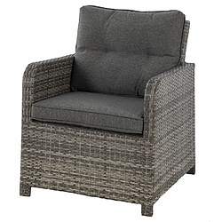 Hesperide Fauteuil de jardin en résine tressée Mayari - Gris ombre Hespéride - Fauteuil de jardin en résine tressée Mayari - Gris ombre - Design