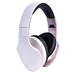 Yonis Casque Bluetooth Pliable 4.0 Sans Fil Avec Micro, Autonomie 10H, Confortable+32 Go Casque Bluetooth Pliable 4.0 Sans Fil Avec Micro 8h De Musique 10h De Conversation + SD 32Go Blanc YONIS