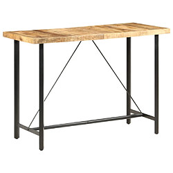 vidaXL Table de bar 150x70x107 cm Bois de manguier brut 