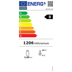 Vitrine Réfrigérée à Poser Incurvée 160 L - Polar pas cher