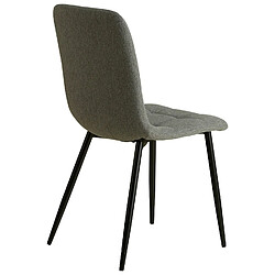 Decoshop26 Lot de 4 chaises de salle à manger cuisine confortable et moderne en tissu gris pieds en métal noir CDS06201 pas cher