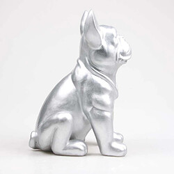 Stoobz Chien bouledogue français coloré 37 x 25 x 22 cm argent.