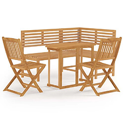 Maison Chic Mobilier de bistro et chaises de jardin 4 pcs Bois d'acacia solide -GKD486627