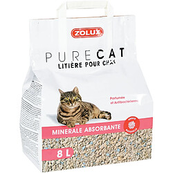 ZOLUX LITIERE PURECAT ABSORB. PARFUMEE 8L Litière minérale absorbante parfumée 8L