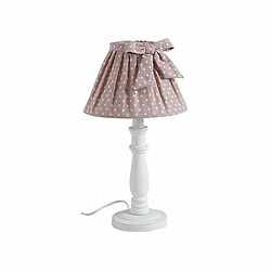 Aubry Gaspard Lampe de chevet Shabby choc 40cm Rose.