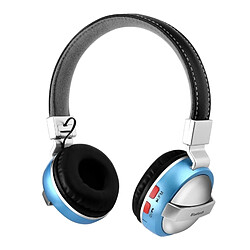 Wewoo Oreillette Bluetooth bleu pour iPhone, Samsung, HTC, Sony et autres Smartphones Stéréo Qualité Sonore V4.2 Casque, Distance: 10m, Soutien 3.5mm Audio Entrée & FM