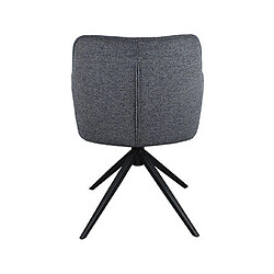 Mes Lot de 2 fauteuils pivotant 59x61x83,5 cm en tissu gris foncé et noir pas cher