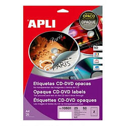 ? Etiquettes Mega Apli Cd-Dvd 25 Feuilles - Pl10601