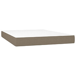 Maison Chic Lit Adulte - Lit simple Lit à sommier tapissier avec matelas moelleux - Meuble de Chambre - Taupe 140x200 cm Tissu -MN20312 pas cher