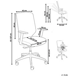 Avis Beliani Chaise de bureau Taupe VIRTUOSO