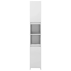 Acheter vidaXL Armoire de salle de bain Blanc brillant Bois d'ingénierie