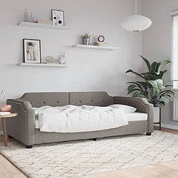 vidaXL Lit de repos sans matelas taupe 90x200 cm tissu