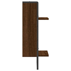 Acheter vidaXL Étagère murale avec barre chêne marron 30x25x65 cm