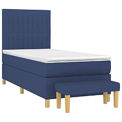 Avis Maison Chic Lit Adulte - Lit simple Lit à sommier tapissier avec matelas moelleux - Meuble de Chambre - Bleu 80x200 cm Tissu -MN96485