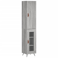 Maison Chic Buffet,Meuble de Rangement,commode pour salon,Cuisine Sonoma gris 34,5x34x180 cm Bois d'ingénierie -MN95164