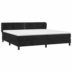 Avis Maison Chic Lit Adulte - Lit simple Lit à sommier tapissier et matelas moelleux - Meuble de Chambre - Noir 200x200 cm Velours -MN58540