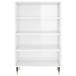 Avis vidaXL Buffet haut blanc brillant 57x35x90 cm bois d'ingénierie