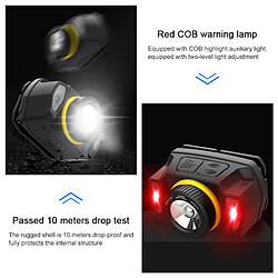 Universal Capteur de zoom Phares 5 modes Charge USB Étanche LED Phares puissants Réglable Clignotant Morue Rouge | pas cher