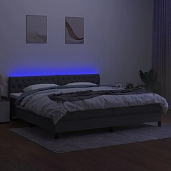 Acheter Sommier à lattes,Cadre à lattes de lit et matelas et LED pour Adulte Gris foncé 200x200 cm -MN21559