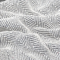 Acheter vidaXL Couverture coton à chevrons 125x150 cm Gris