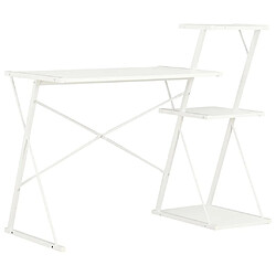 Maison Chic Bureau solide,Table de travail,Bureau d'ordinateur avec étagère Blanc 116x50x93 cm -GKD49924