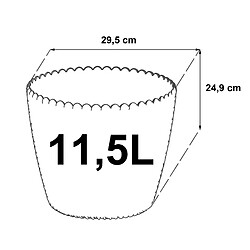 Avis WellHome PROSPERPLAST Set 4 pots ronds (5 /8 /11,5 /28,2 litres) Splofy en plastique crème