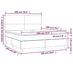 vidaXL Sommier à lattes de lit et matelas Vert foncé 180x200cm Velours pas cher