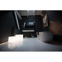 Techneb Table basse lumineuse CUBE intérieur extérieur (blanc, H 33 cm)