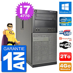 PC Tour Dell 7020 Intel Core i7-4770 RAM 4Go Disque Dur 2To Windows 10 Wifi - Occasion