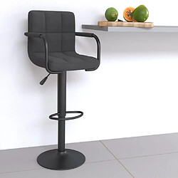 vidaXL Tabouret de bar Gris foncé Tissu 