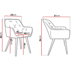 Avis Habitat Et Jardin Chaise en velours Nevada - Marron