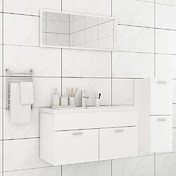 vidaXL Ensemble de meubles de salle de bain Blanc Bois d'ingénierie