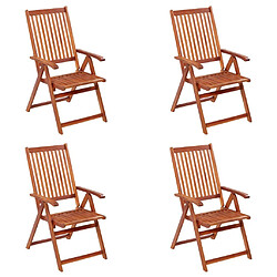 Maison Chic Lot de 4 Chaises pliables de jardin | chaises Relax Bois d'acacia solide -GKD68176