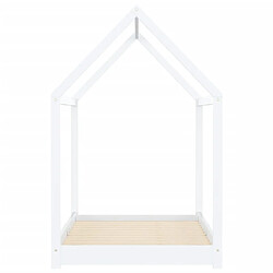 Acheter Maison Chic Lit d'Enfant Chambre - Cadre de lit pour enfant Blanc Bois de pin massif 90 x 200 cm -MN10743