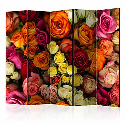 Paris Prix Paravent 5 Volets Bouquet of Roses 172x225cm 