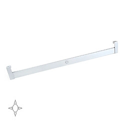 Emuca Barre de penderie pour armoire avec lumière LED, réglable 558-708 mm, 3,3