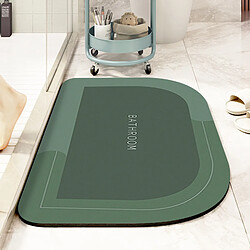 LUUCOZK Tapis de bain antidérapants absorbants à séchage rapide pour salle de bain - Vert - Coin arrondi-50 x80CM 