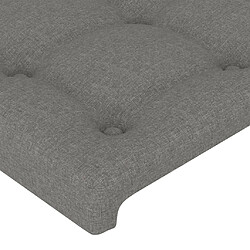 Acheter Maison Chic Tête de lit scandinave à LED,meuble de chambre Gris foncé 163x16x118/128 cm Tissu -MN43629