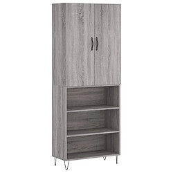 Maison Chic Buffet,Meuble de Rangement,commode pour salon,Cuisine Sonoma gris 69,5x34x180 cm Bois d'ingénierie -MN14492