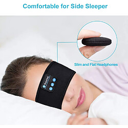 Acheter Universal Casque de sommeil Bluetooth Bandeau de sport élastique doux et confortable Casque de musique sans fil Casque de sommeil latéral(Le noir)