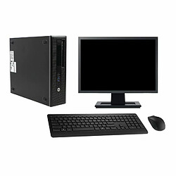 PC HP EliteDesk 800 G2 SFF Ecran 19" i5-6500 RAM 16Go SSD 480Go Windows 10 Wifi - Occasion