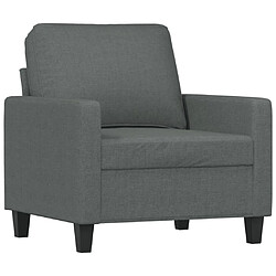 Avis vidaXL Fauteuil avec repose-pied Gris foncé 60 cm Tissu