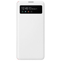 Étui Galaxy A51 5G Fenêtre Intelligente Porte-carte Original Samsung Blanc