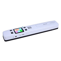 Wewoo Scanner portable blanc tenu dans la main portatif de document mobile de double rouleau de iScan02 avec l'affichage à LED, appui 1050DPI / 600DPI / 300DPI / PDF / JPG / TF