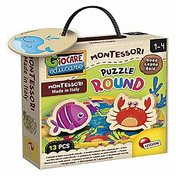 Lisciani Montessori Legno Puzzle Round pas cher