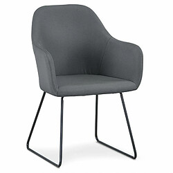 Paris Prix Fauteuil Design Blida 87cm Gris & Noir