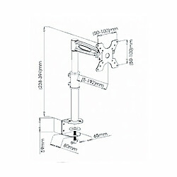 Techly ICA-LCD 501BK Support d'écran plat pour bureau